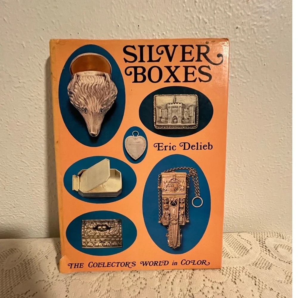 Silver Boxes Eric Delieb 1968 First Edition Hardcover Reference Book Antiques